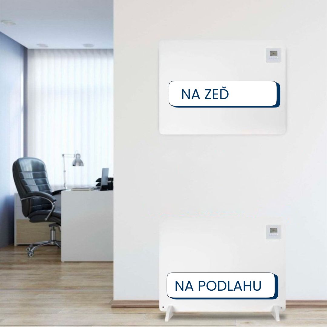 Montáž BOT infrapanelu IPH2 na stěnu a na podlahu v pracovně